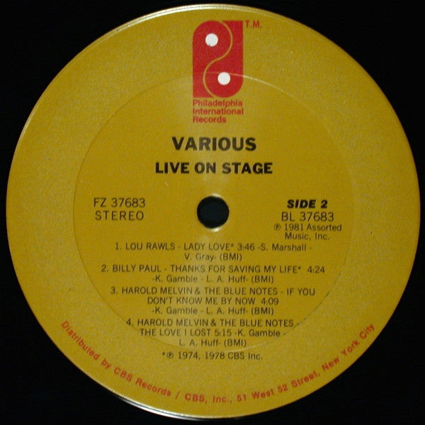 Various : Live On Stage (LP, Album)