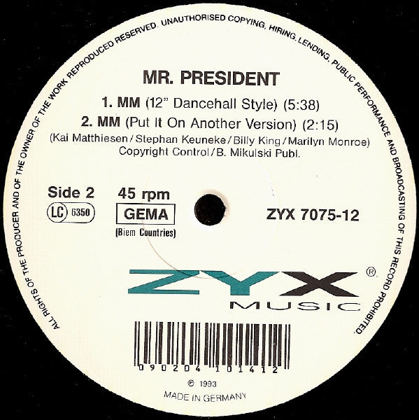Mr. President : MM (12")