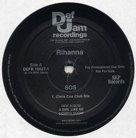 Rihanna : SOS (12", Promo)