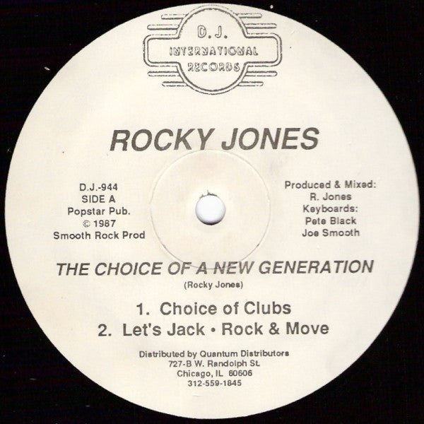 Rocky Jones : The Choice Of A New Generation (12")