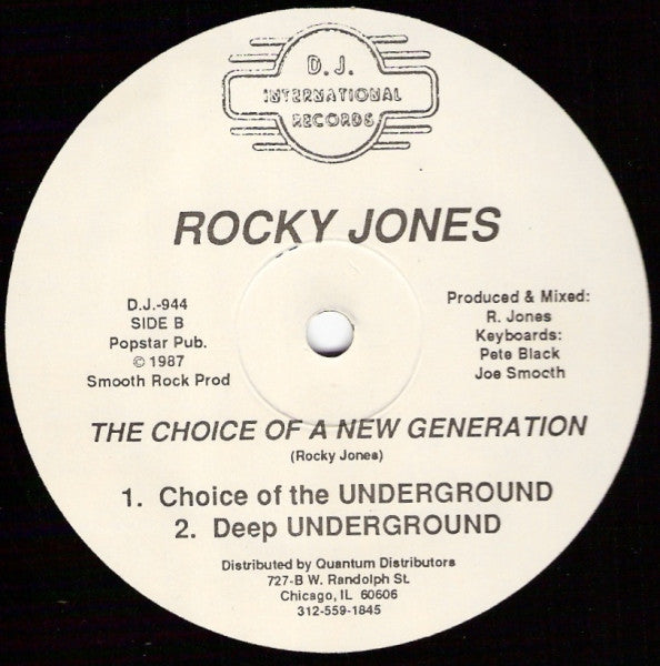 Rocky Jones : The Choice Of A New Generation (12")