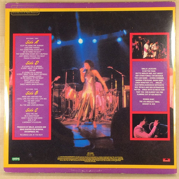 Millie Jackson : Live And Uncensored (2xLP, Promo, Gat)