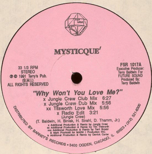 Mysticque' : Why Won't You Love Me? (12")