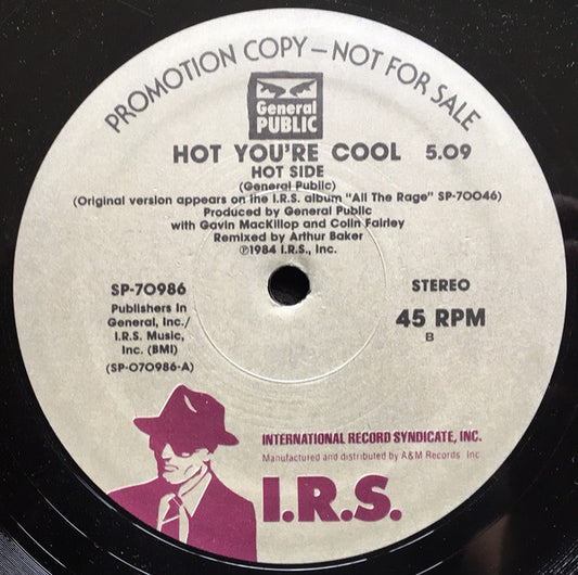 General Public : Hot You're Cool (12", Promo)