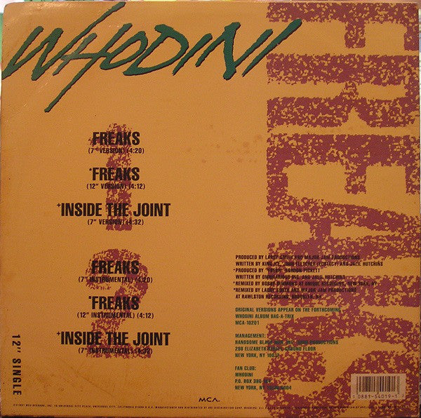 Whodini : Freaks (12", Single)