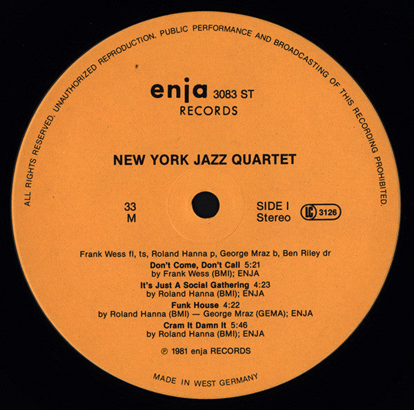 New York Jazz Quartet : Oasis (LP, Album)