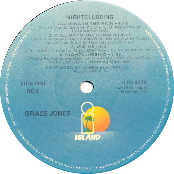 Grace Jones : Nightclubbing (LP, Album, Jac)