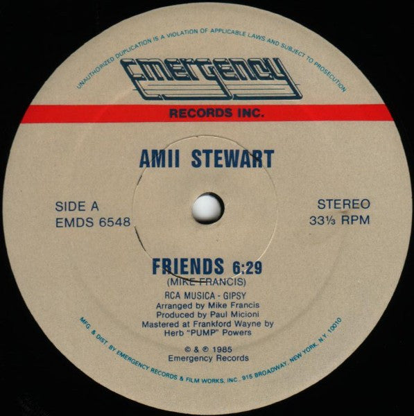 Amii Stewart : Friends (12")