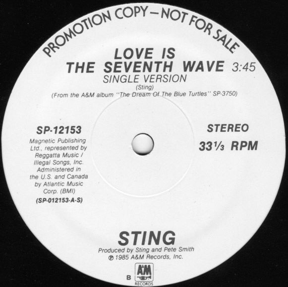 Sting : Love Is The Seventh Wave (12", Promo)