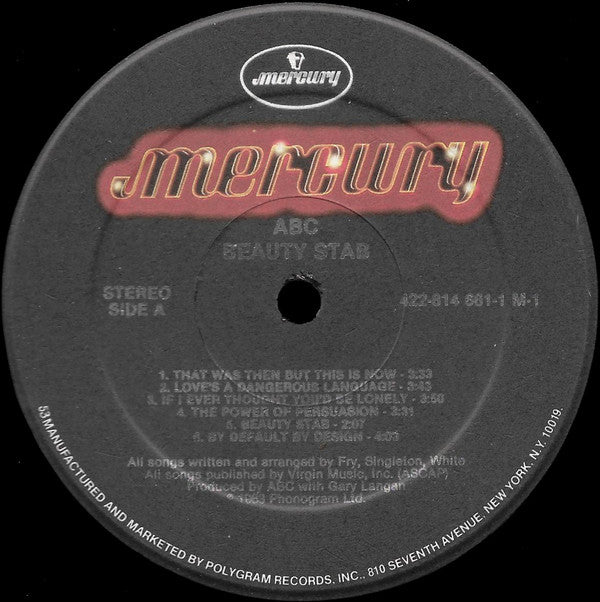ABC : Beauty Stab (LP, Album, 53 )