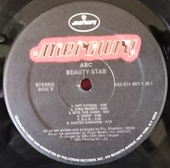 ABC : Beauty Stab (LP, Album, 53 )