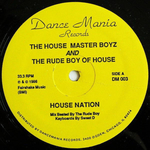 The House Master Boyz* And The Rude Boy Of House : House Nation (12")