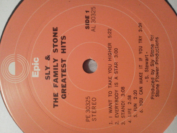 Sly & The Family Stone : Greatest Hits (LP, Comp, RE, Car)