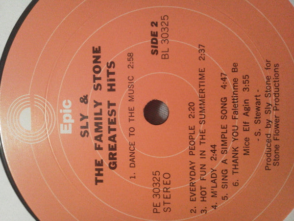 Sly & The Family Stone : Greatest Hits (LP, Comp, RE, Car)