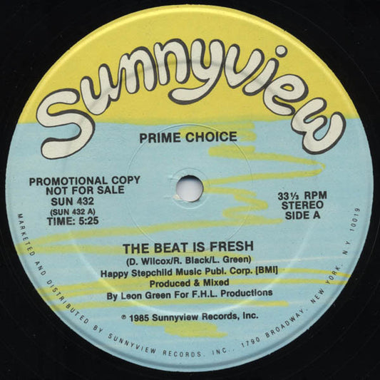 Prime Choice : The Beat Is Fresh (12", Promo)