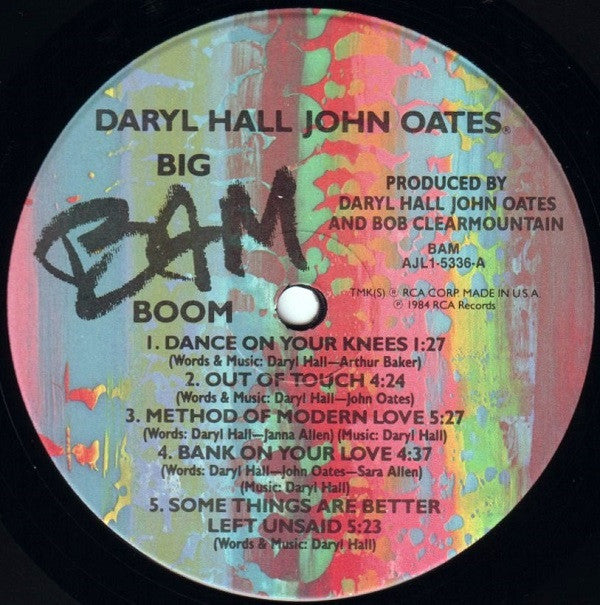 Daryl Hall John Oates* : Big Bam Boom (LP, Album, RE, Ind)