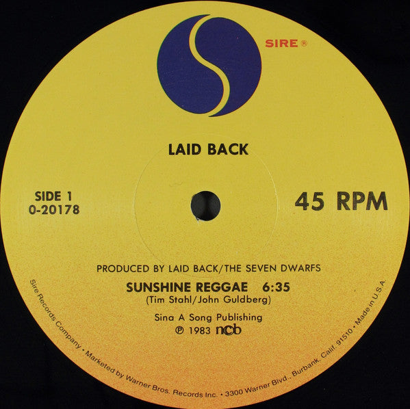 Laid Back : Sunshine Reggae / White Horse (12", Maxi, All)