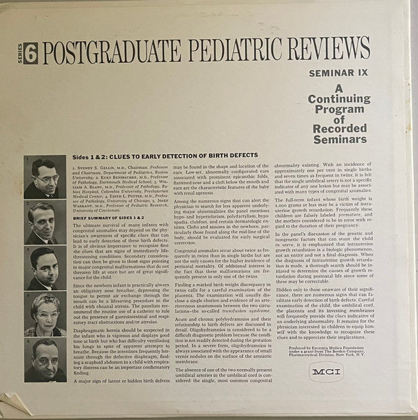 Various : Postgraduate Pediatric Reviews: Series 6 (LP, Album)