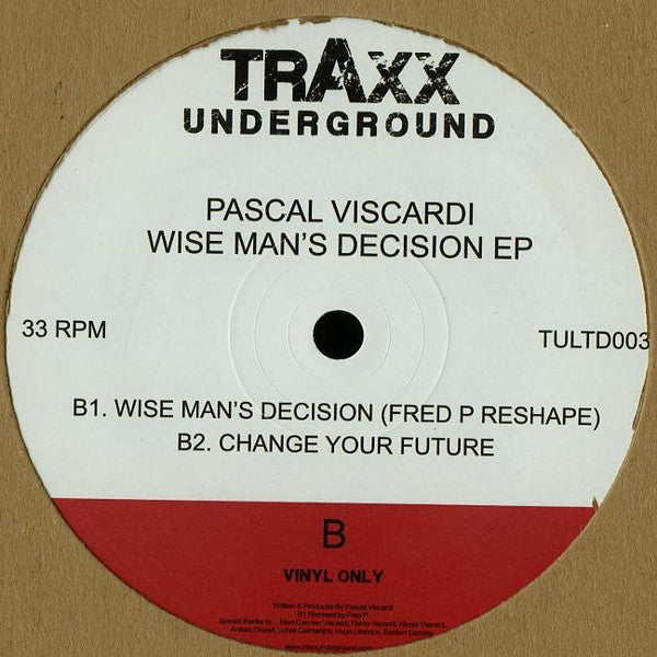 Pascal Viscardi : Wise Man's Decision EP (12", EP)