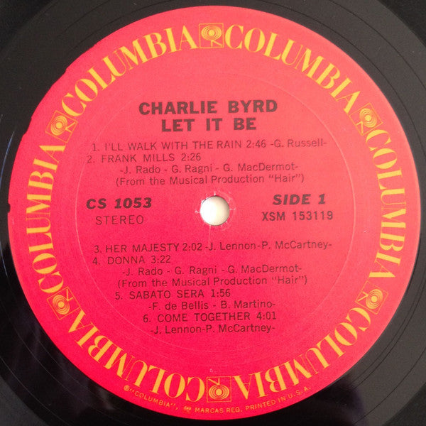 Charlie Byrd : Let It Be (LP, Album, RE, Ter)