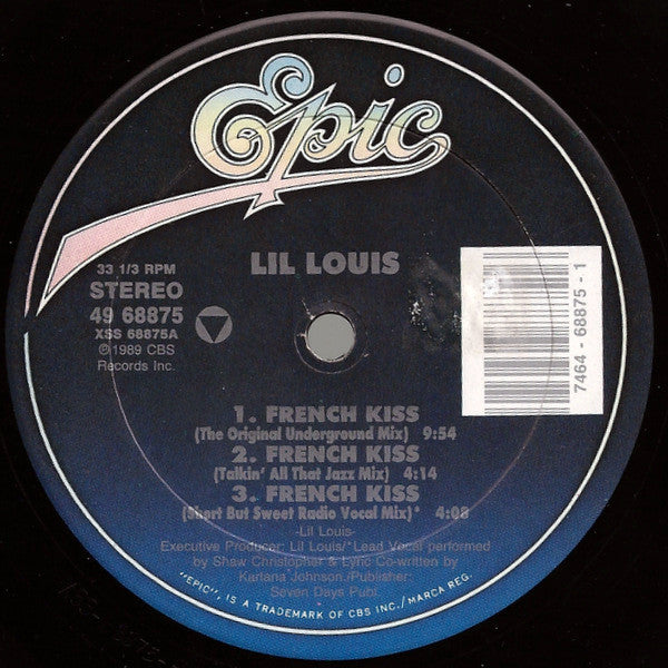 Lil Louis* : French Kiss (12", M/Print)