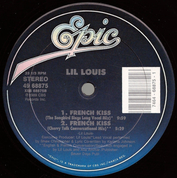Lil Louis* : French Kiss (12", M/Print)
