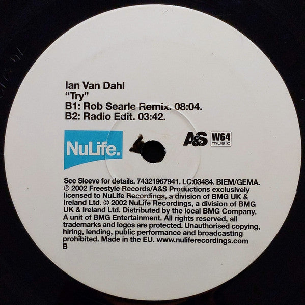 Ian Van Dahl : Try (12")