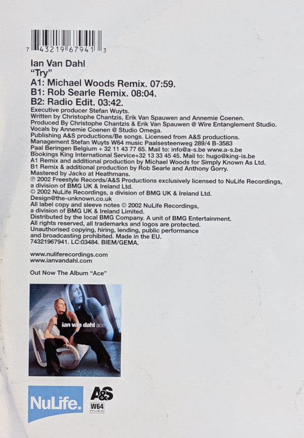 Ian Van Dahl : Try (12")