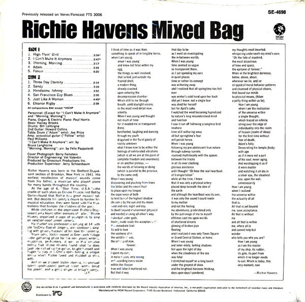 Richie Havens : Mixed Bag (LP, Album, RE)