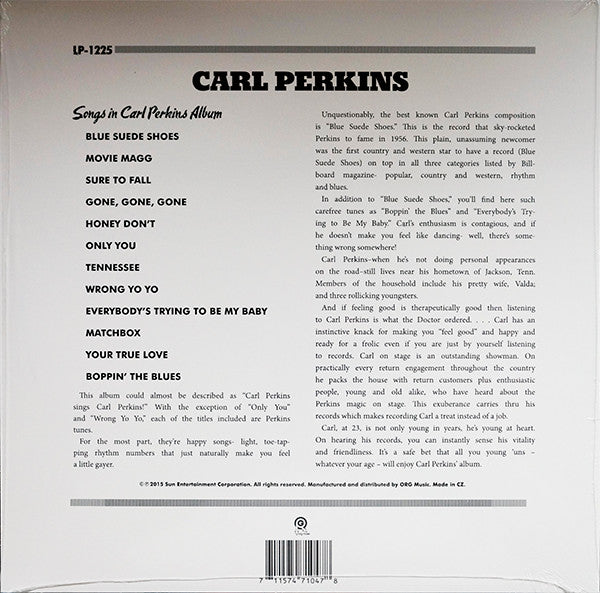 Carl Perkins : Dance Album Of Carl Perkins (LP, Album, RSD, Ltd, RE, Blu)