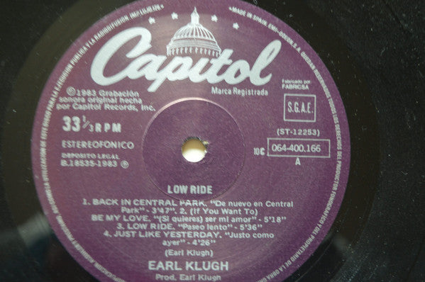 Earl Klugh : Low Ride (LP, Album)