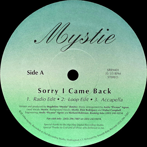 Mystie : Sorry I Came Back (12")
