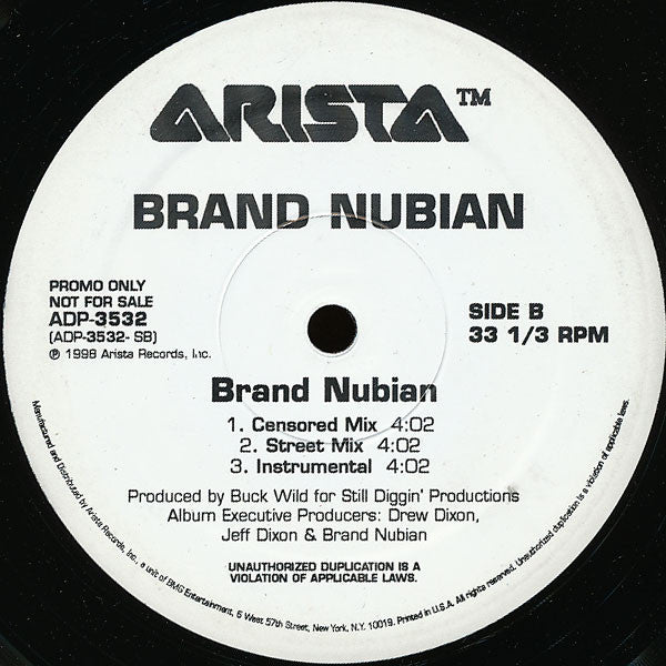 Brand Nubian : The Return / Brand Nubian (12", Promo)