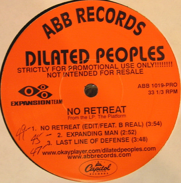 Dilated Peoples : No Retreat (12", Promo)