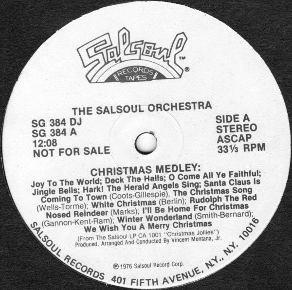 The Salsoul Orchestra : Christmas Medley (12", Single, Promo)