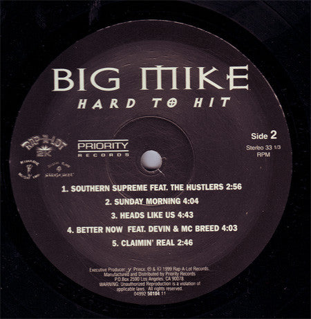 Big Mike (3) : Hard To Hit (2xLP, Album)