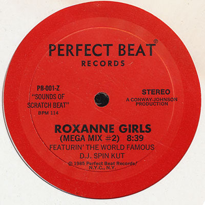 D.J. Spin Kut : Roxanne Girls (Mega Mix #2) (12", S/Sided, Mixed)