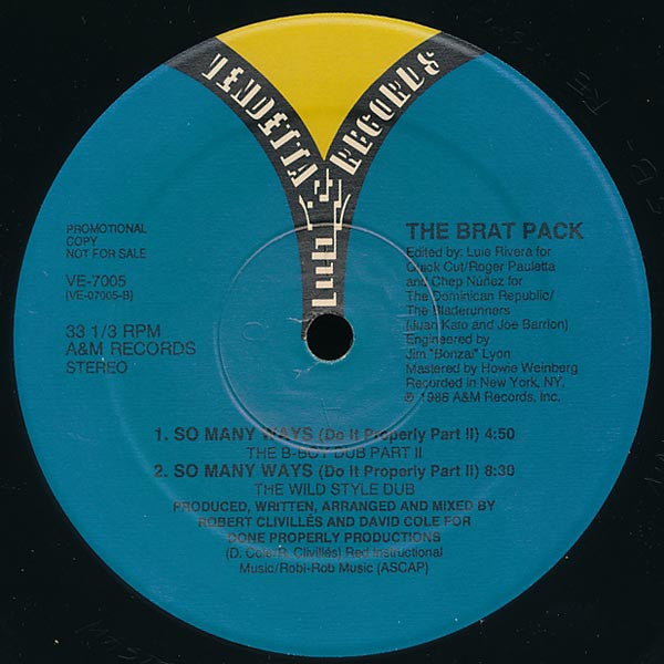 The Brat Pack : So Many Ways (Do It Properly Part II) (12", Single, Ltd, Promo)
