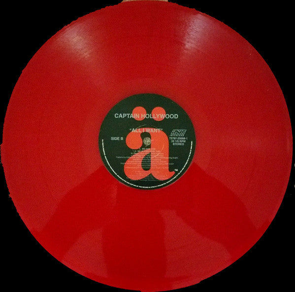 Captain Hollywood Project : All I Want (12", Ltd, Red)