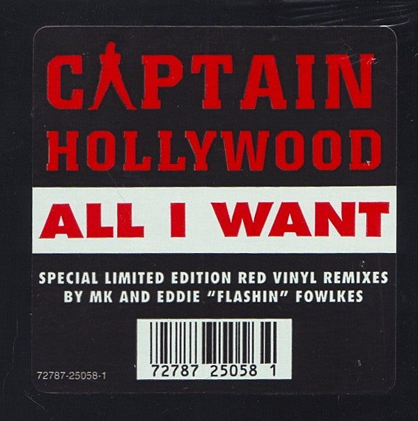 Captain Hollywood Project : All I Want (12", Ltd, Red)