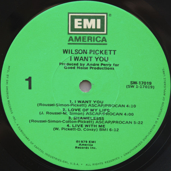 Wilson Pickett : I Want You (LP, Album, Los)