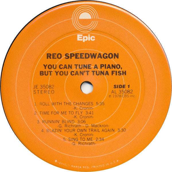 REO Speedwagon : You Can Tune A Piano, But You Can't Tuna Fish (LP, Album, Ter)