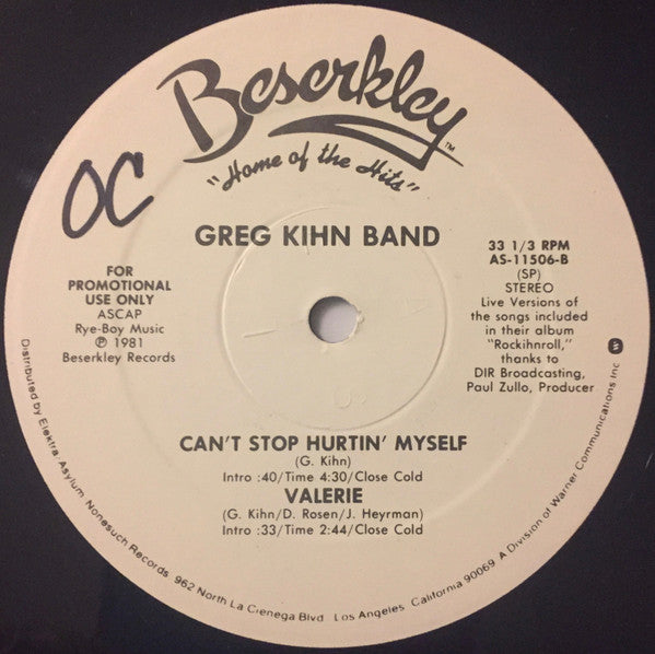 The Greg Kihn Band* : The Breakup Song · The Girl Most Likely (12", Promo)