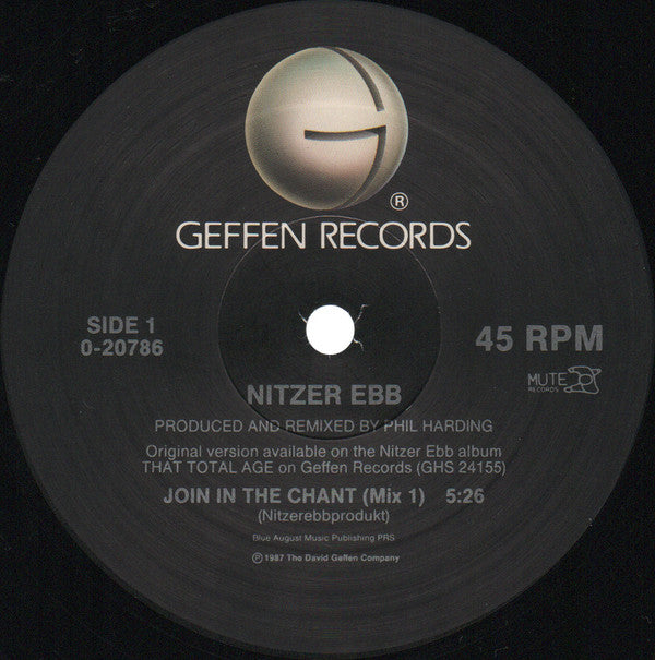 Nitzer Ebb : Join In The Chant (12", Maxi)