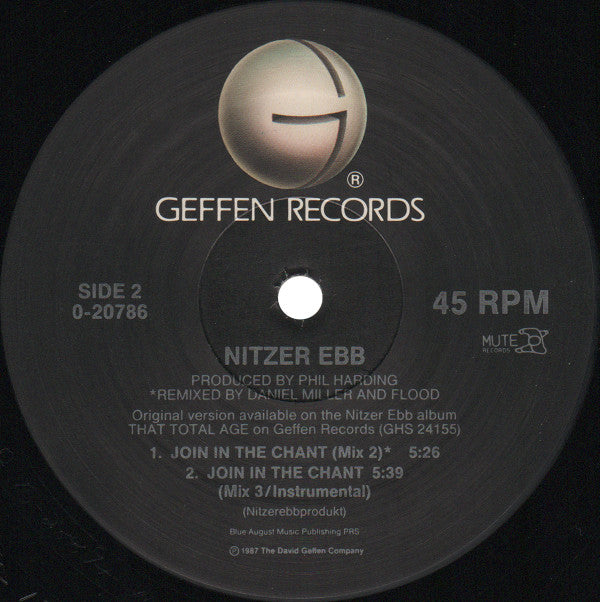 Nitzer Ebb : Join In The Chant (12", Maxi)