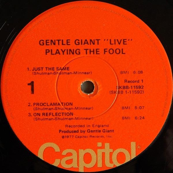 Gentle Giant : Playing The Fool (2xLP, Album, Win)