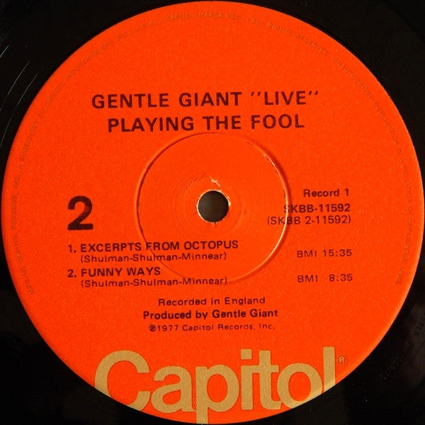 Gentle Giant : Playing The Fool (2xLP, Album, Win)