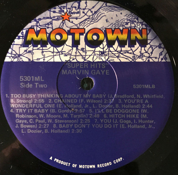Marvin Gaye : Super Hits (LP, Comp, RE)