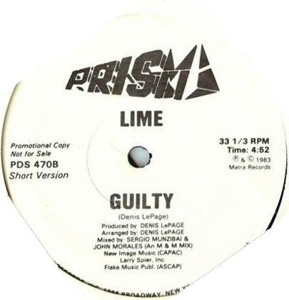 Lime (2) : Guilty (12", Promo)