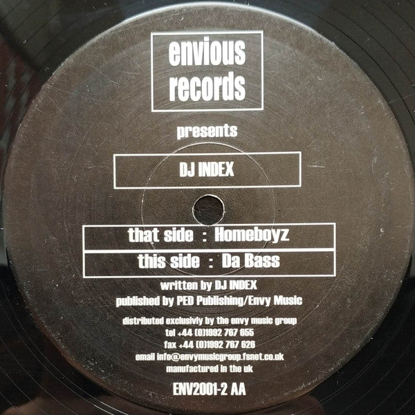 DJ Index : Homeboyz / Da Bass (12")